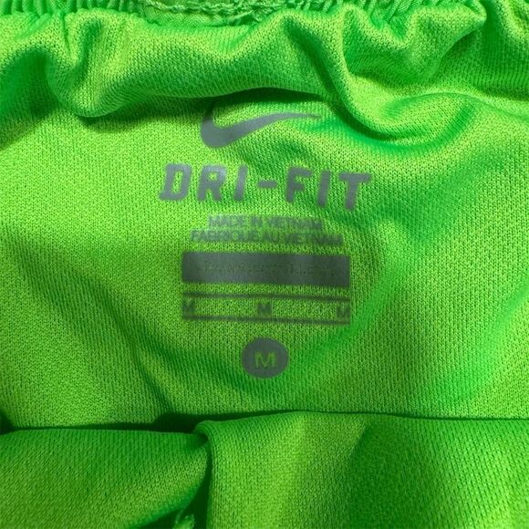 Nike Women's Yellow Dri-FIT Running Shorts M Activewear Reflective‎ Logo - Picture 4 of 6